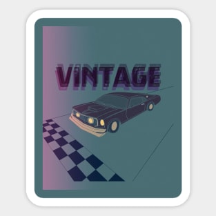 Vintage Muscle Car Sticker